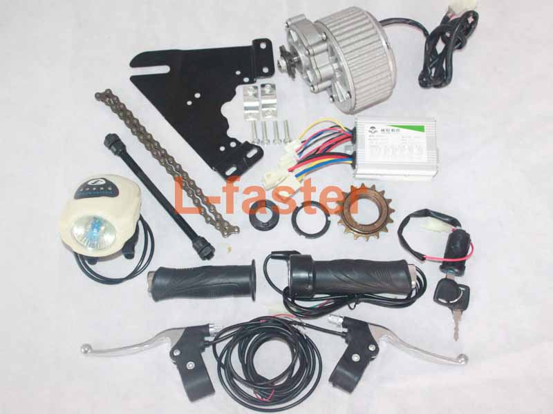 L-faster 450W Kit de motor eléctrico para freno de disco de bicicleta viene  con faro y luz de freno Rudimental Stage Electric Bike Kit